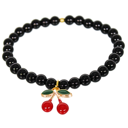 Cherry Beaded Bracelet