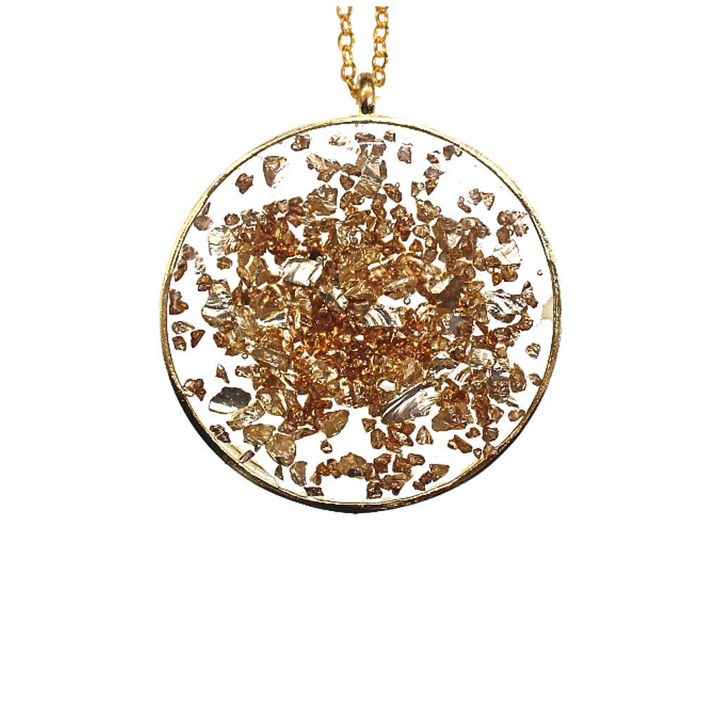 Floating Crushed Glass Pendant