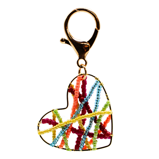Heart Pinwheel Keychain
