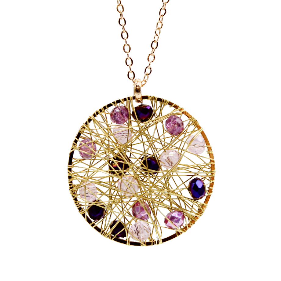 Mesh Pinwheel Necklace