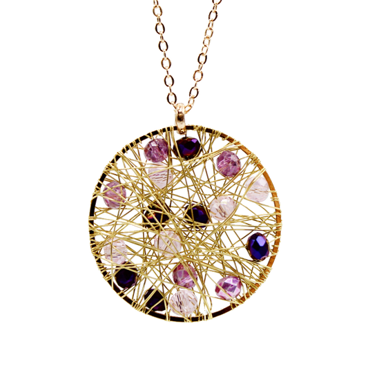 Mesh Pinwheel Necklace
