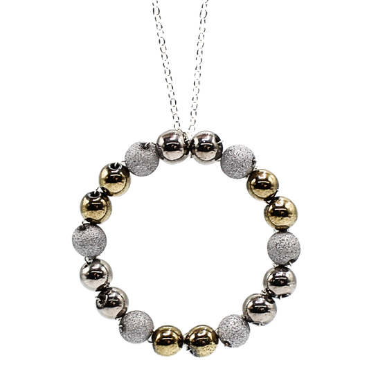 Mixed Metal Ball Pendant