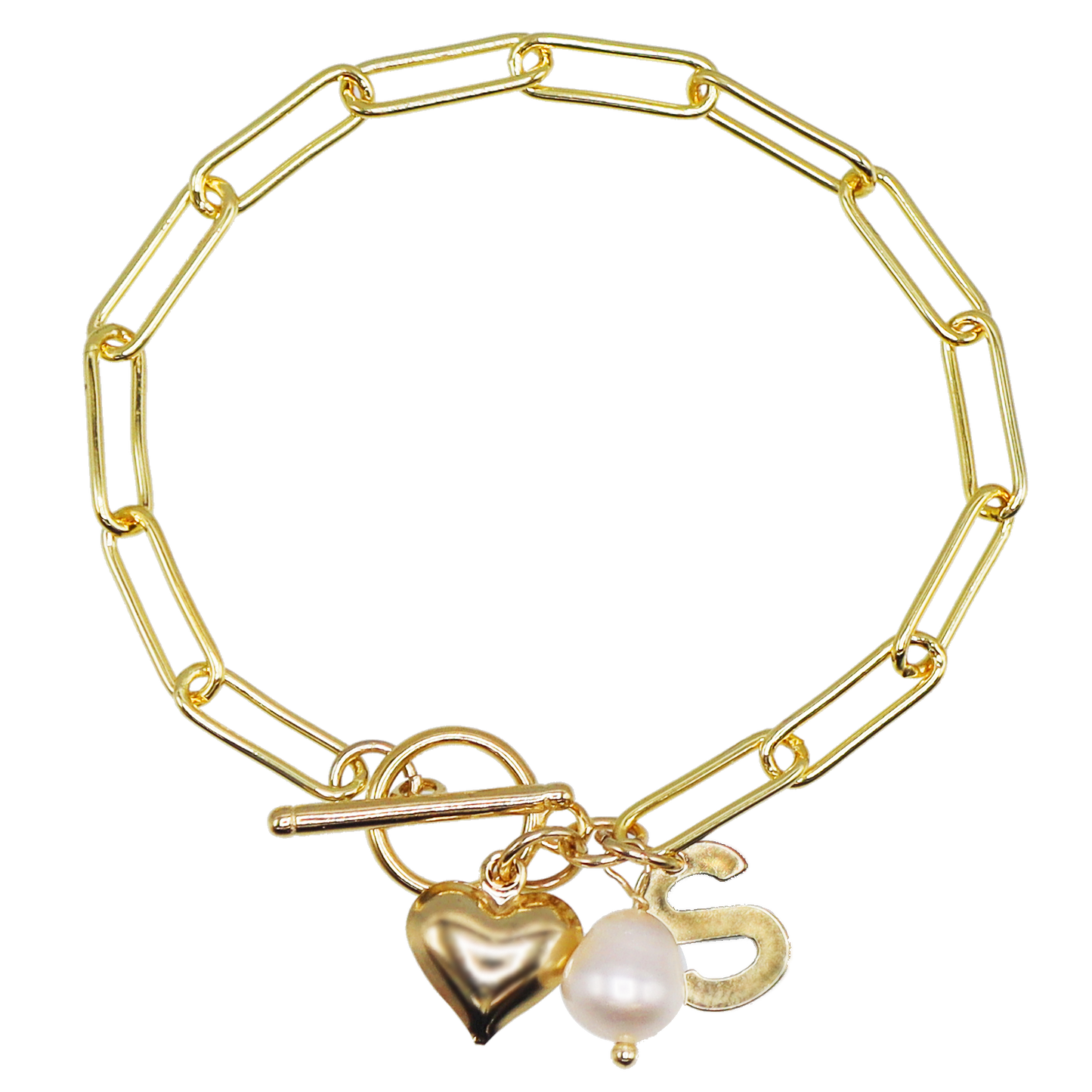 Freshwater Pearl Paperclip Bracelet