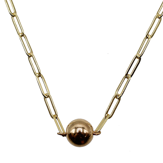 Paperclip Ball Necklace