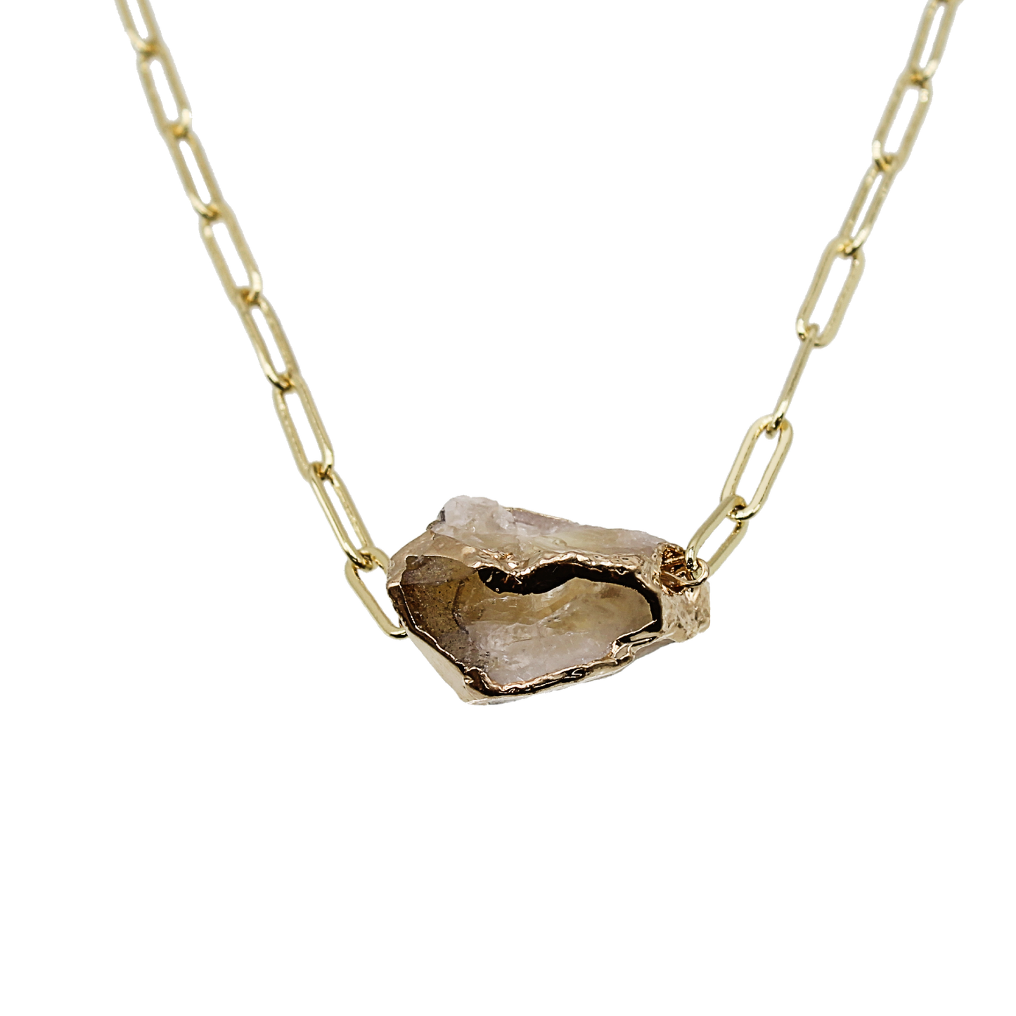 Paper Clip Nugget Necklace
