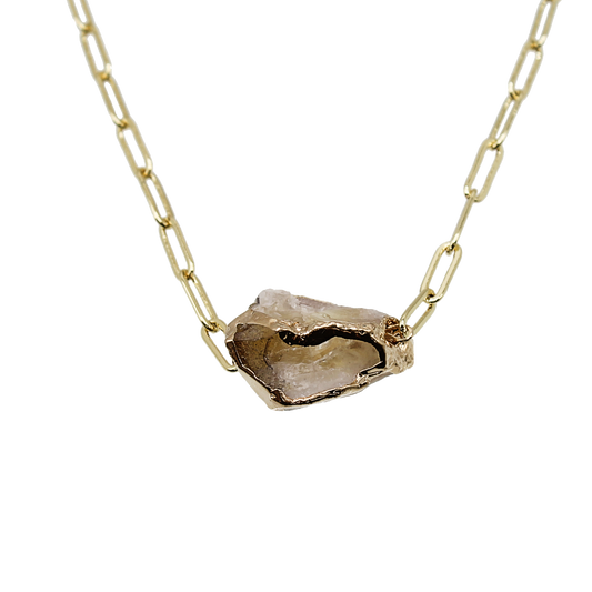 Paper Clip Nugget Necklace
