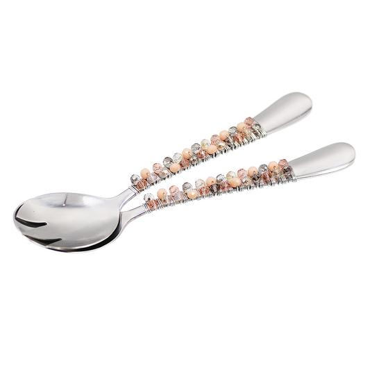 Crystal Salad Spoons