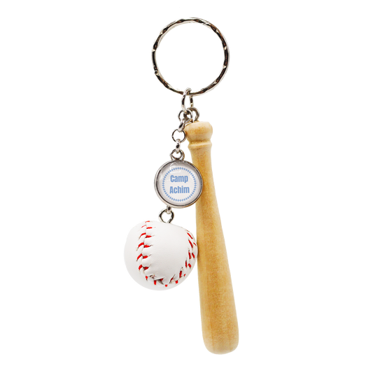 Monogram Baseball Keychain