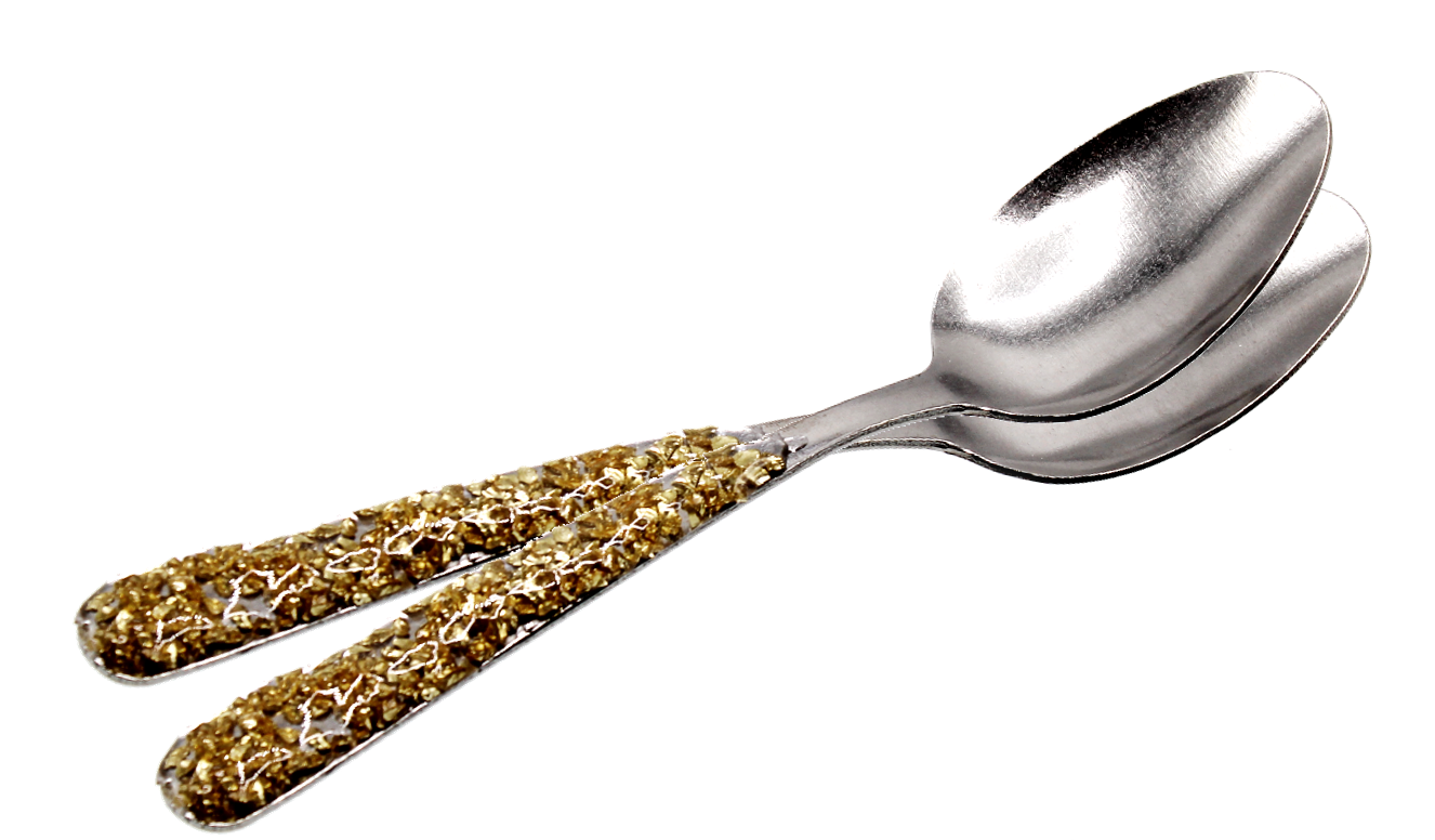 Crushed Glass Dip Spoons