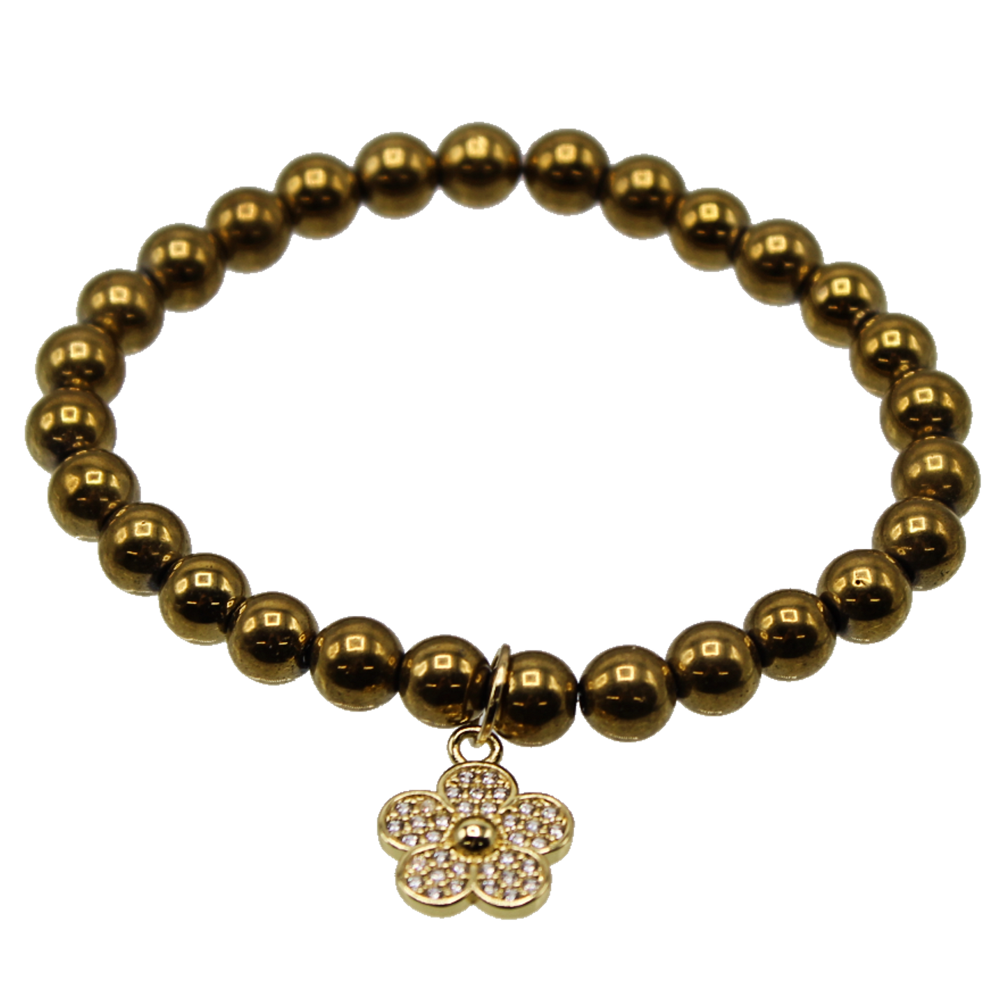 CZ Flower Gold Bracelet
