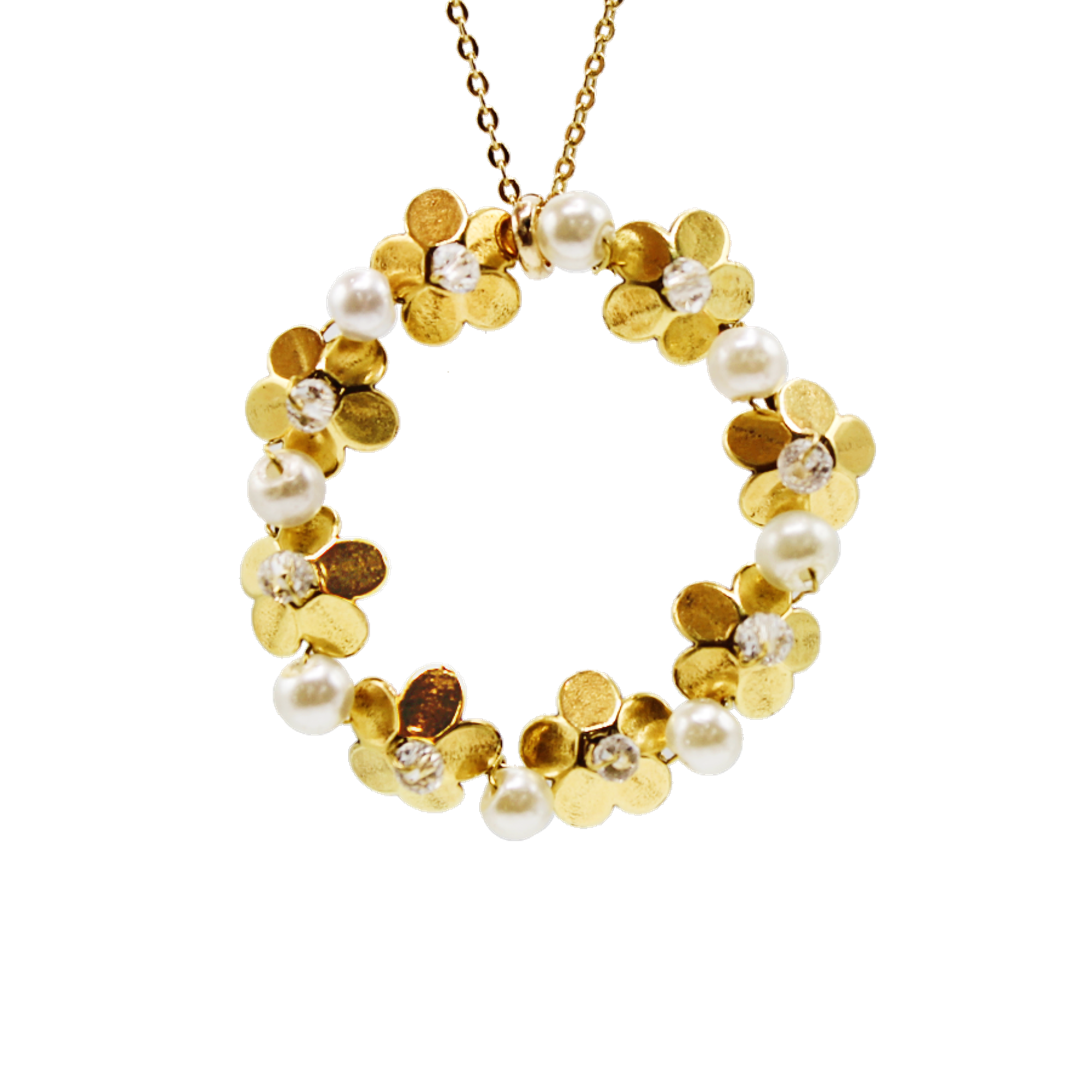Gold Flower Necklace – The Beadery