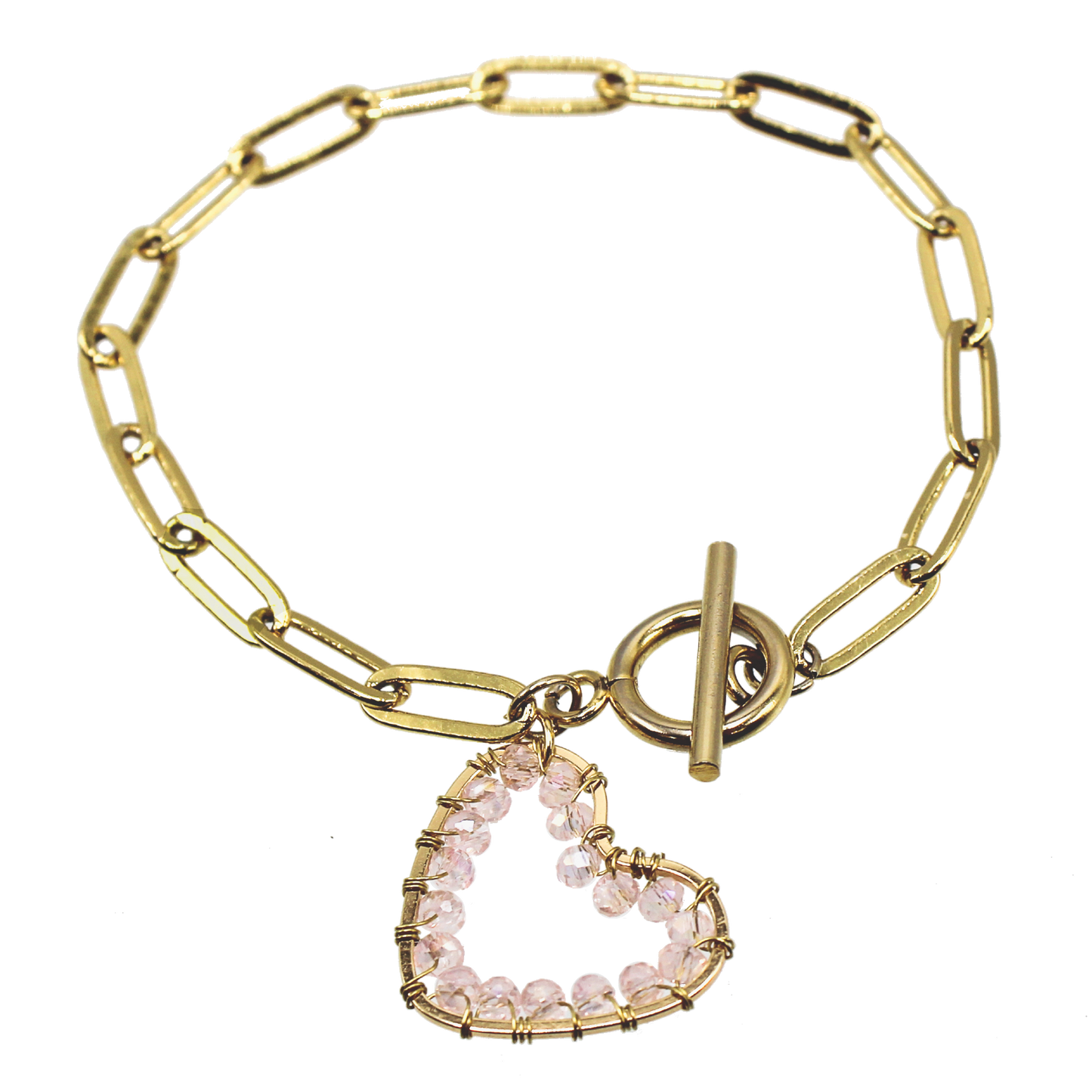 Paperclip Beaded Heart