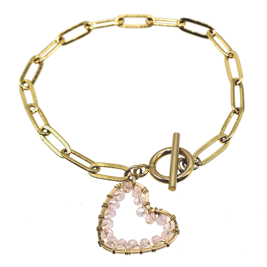 Paperclip Beaded Heart