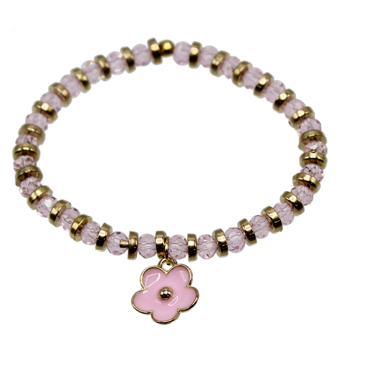 Pink Flower Bracelet