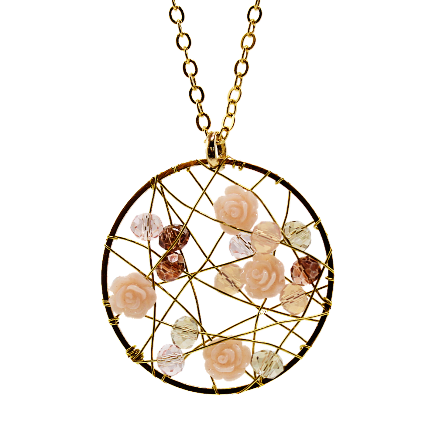 Flower Pinwheel/Pendant Necklace
