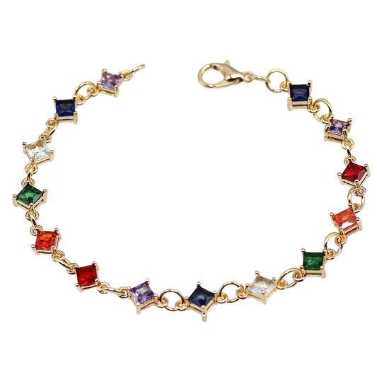 Glass Rainbow Bracelet